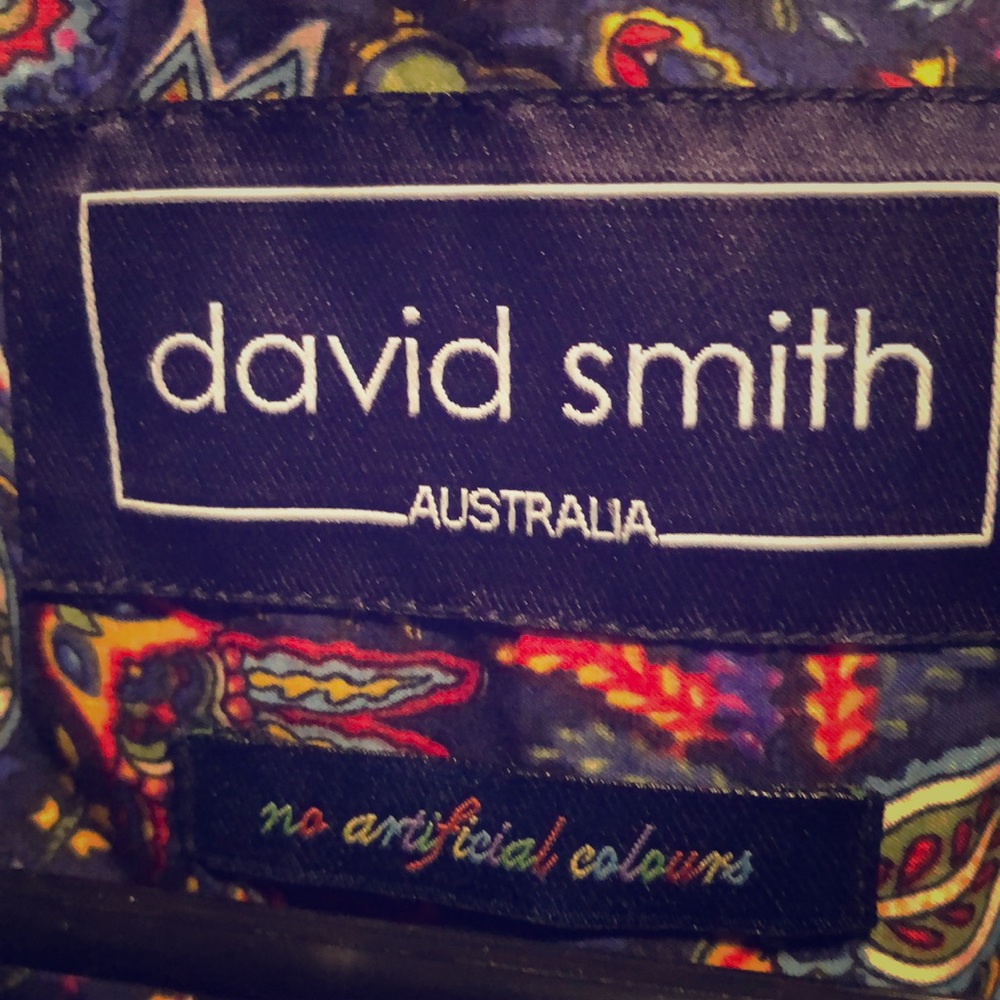 David smith men’s button down shirt.
